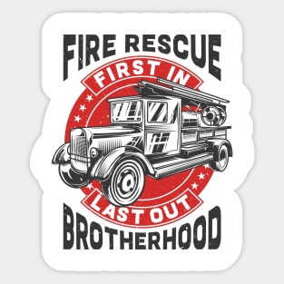 Fire Rescue Brotherhood Sticker